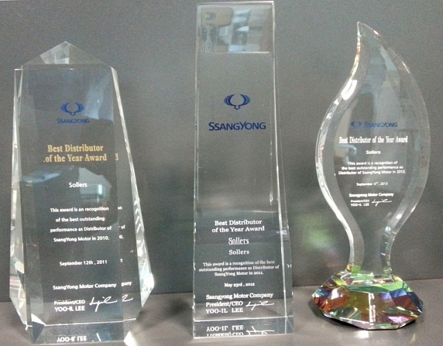 Российский дистрибьютор SsangYong стал лучшим в мире третий год подряд.